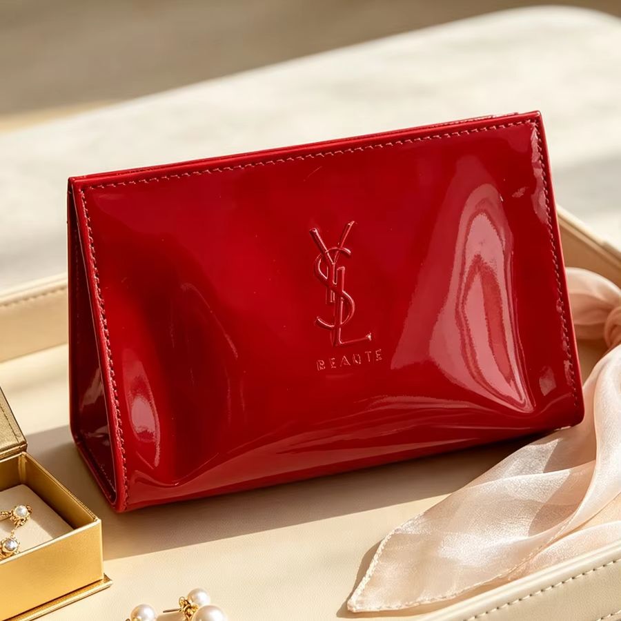 Luxury Bags Ysl - Bolsa de cosméticos mini em couro