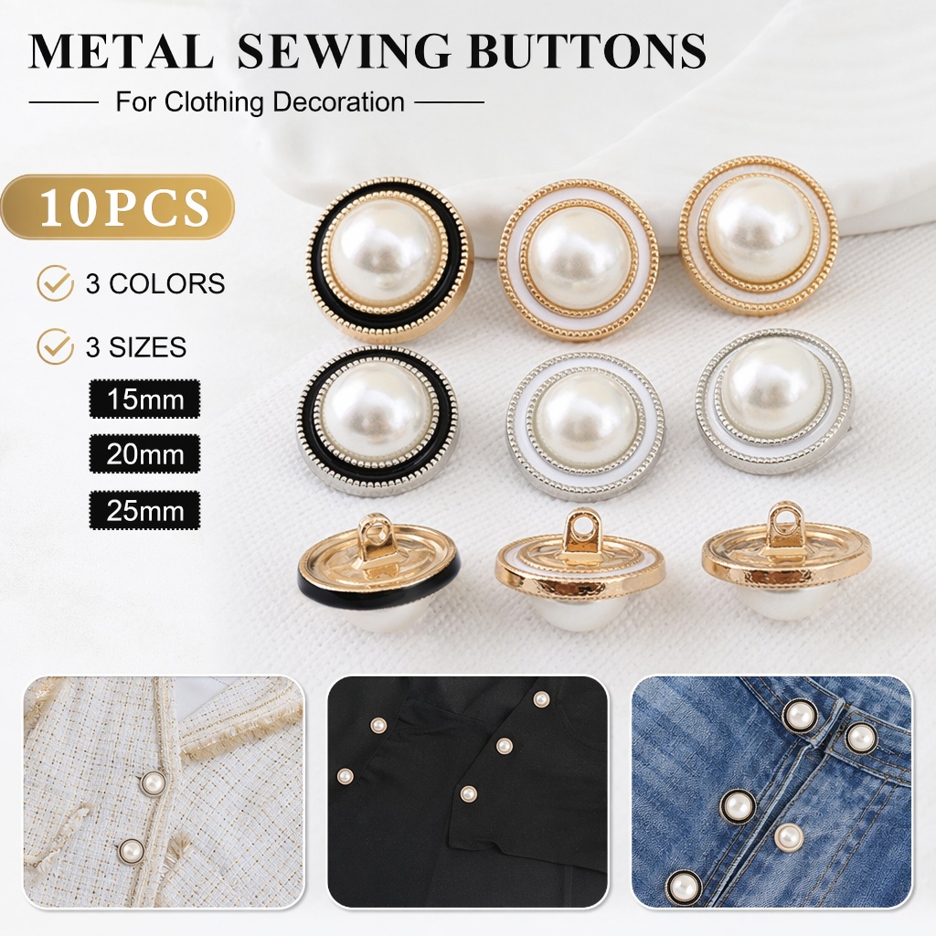 10 Peças de Botões de Metal Lu - Luxury Bags Dry Clean avaliação e preço
