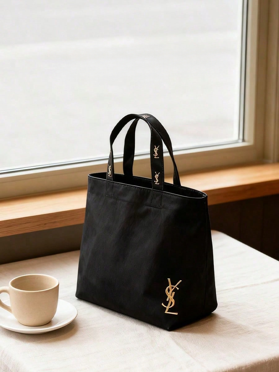 Bolsa Tote de Lona com Logo Bo - Luxury Bags Ysl avaliação e preço