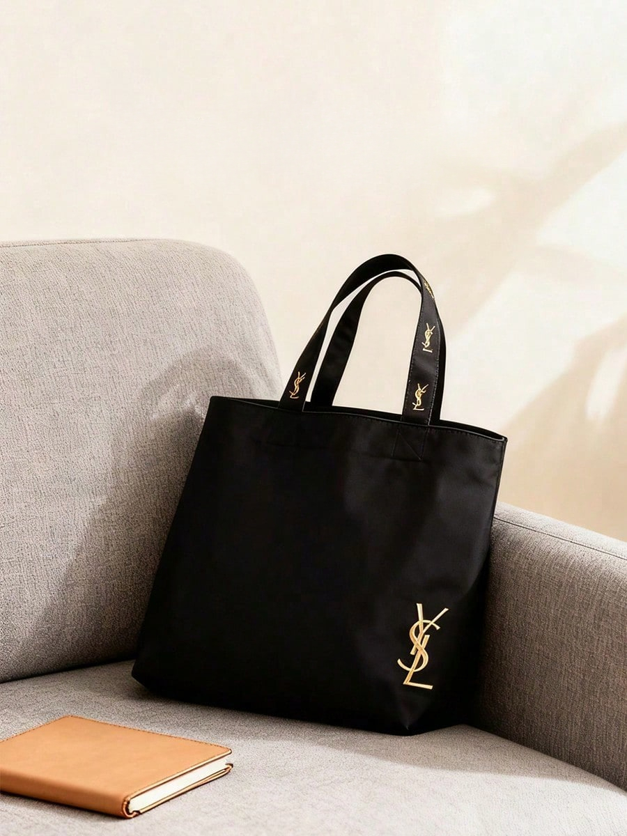 Bolsa Tote de Lona com Logo Bo - Luxury Bags Ysl avaliação e preço