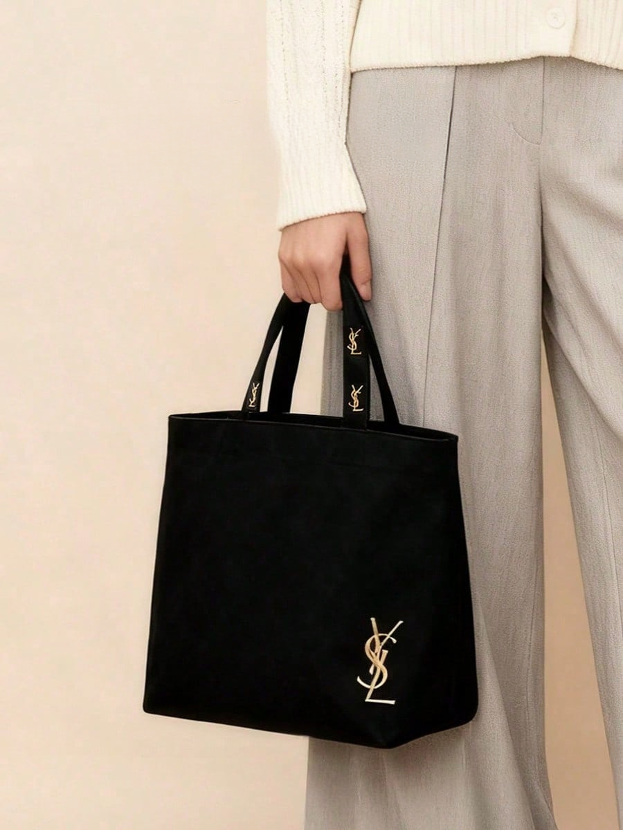 Bolsa Tote de Lona com Logo Bo - Luxury Bags Ysl avaliação e preço